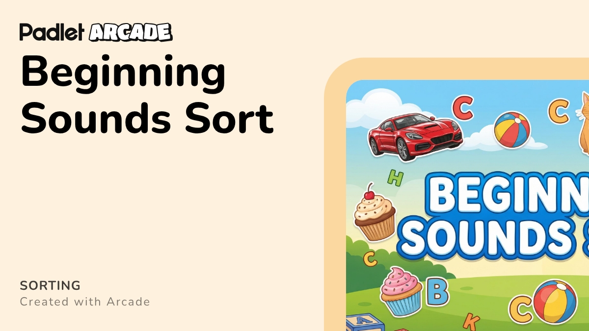 Beginning Sounds Sort | Arcade