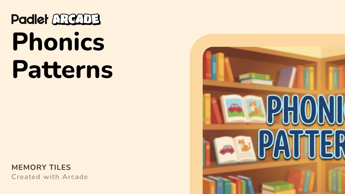 Sound Pattern Game Phonics Patterns | Arcade