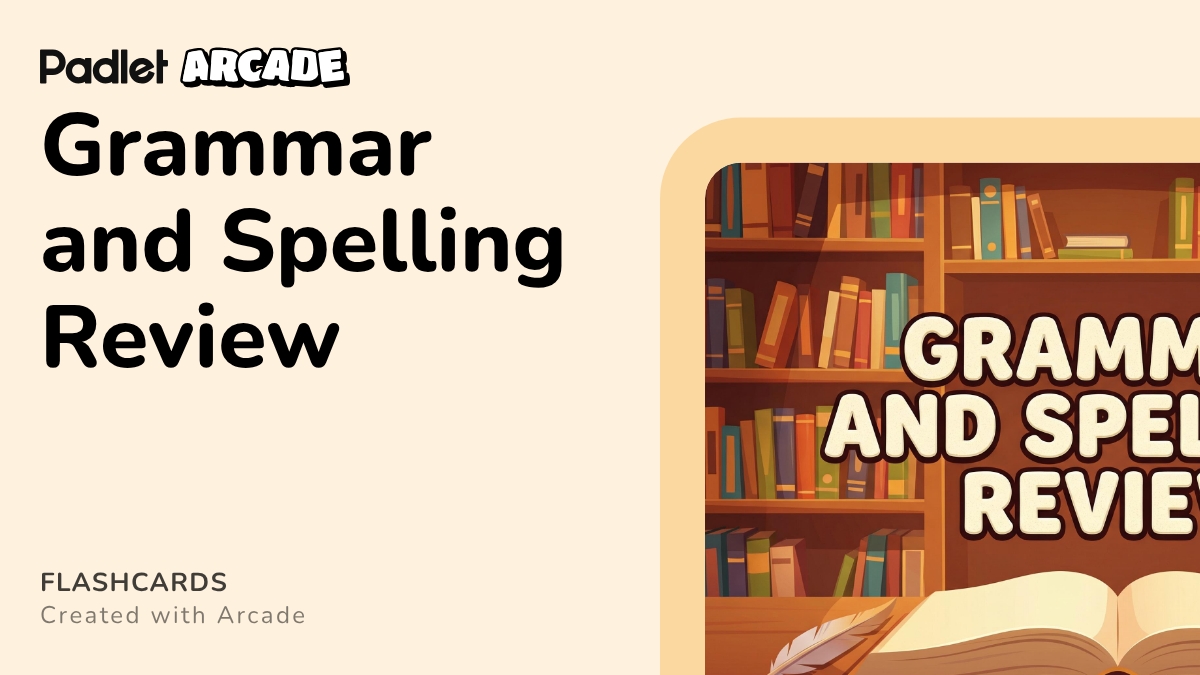 Grammar and Spelling Review | Arcade