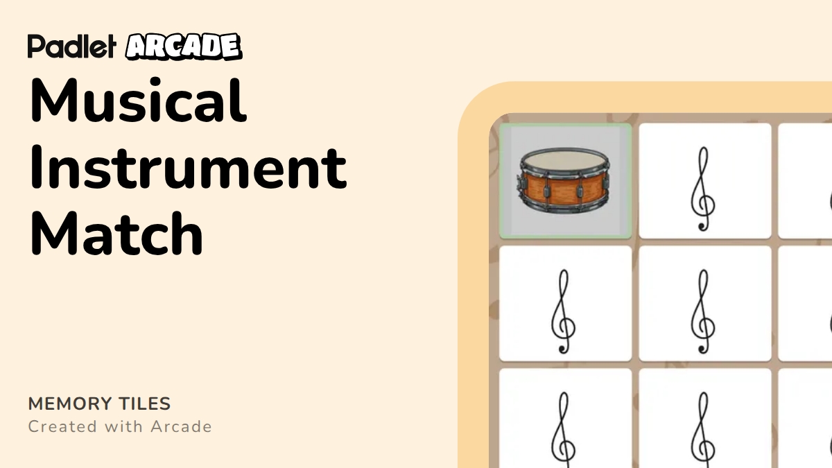 Musical Instrument Match | Arcade