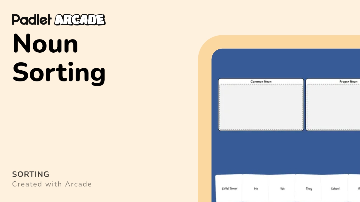 Noun Sorting | Arcade