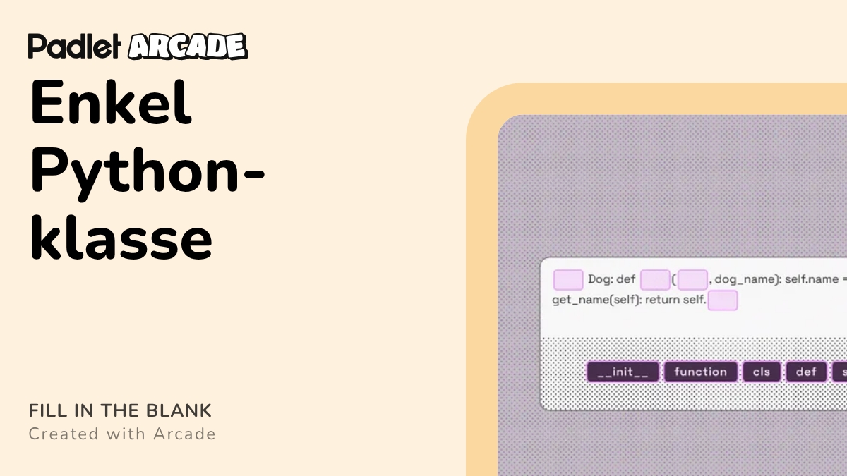 Enkel Python-klasse | Arcade
