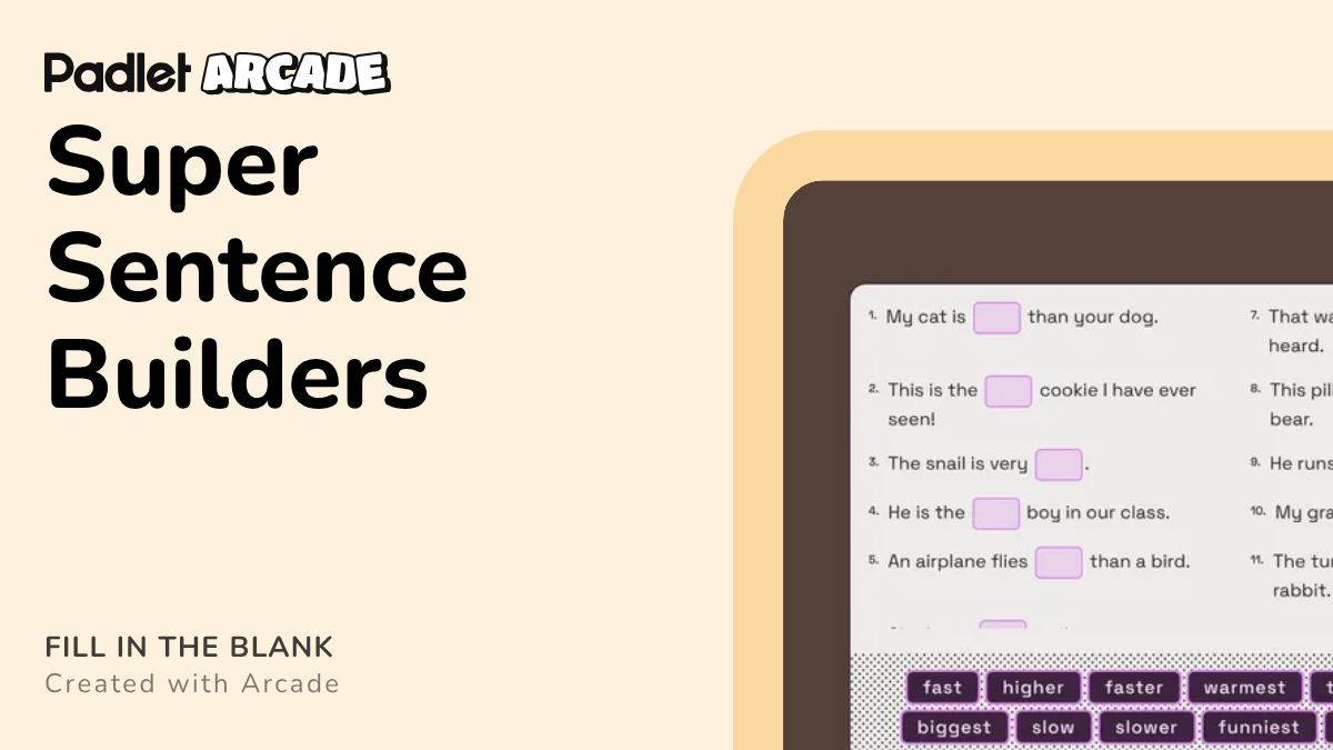 Super Sentence Builders | Arcade
