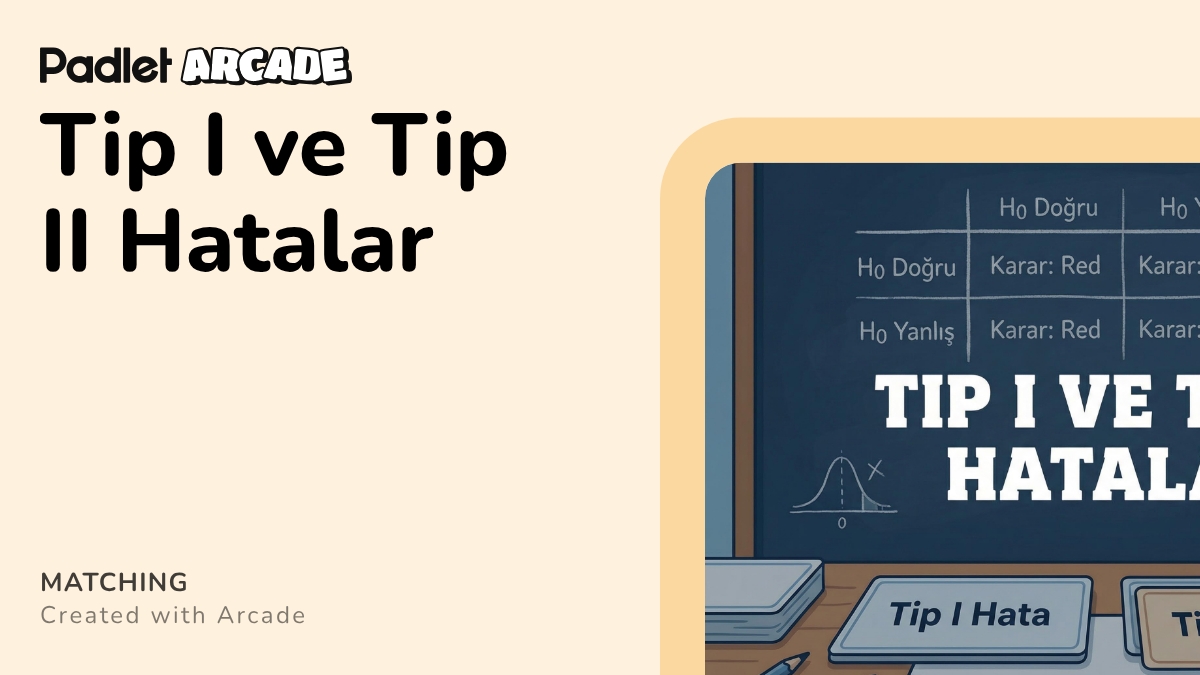 Tip I ve Tip II Hatalar | Arcade
