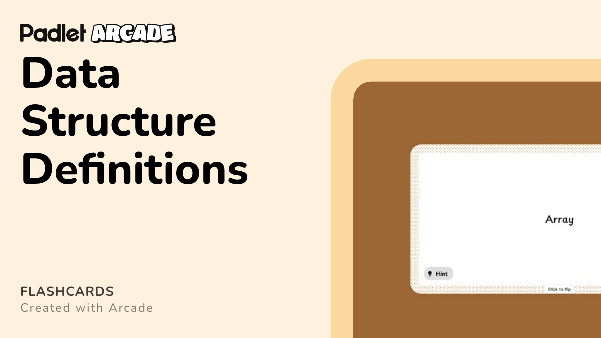 Data Structure Definitions | Arcade