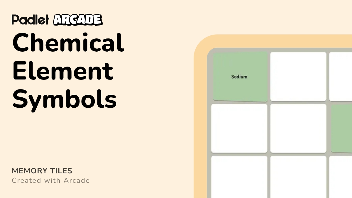 Chemical Element Symbols | Arcade