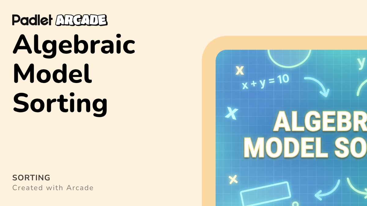 Algebraic Model Sorting | Arcade