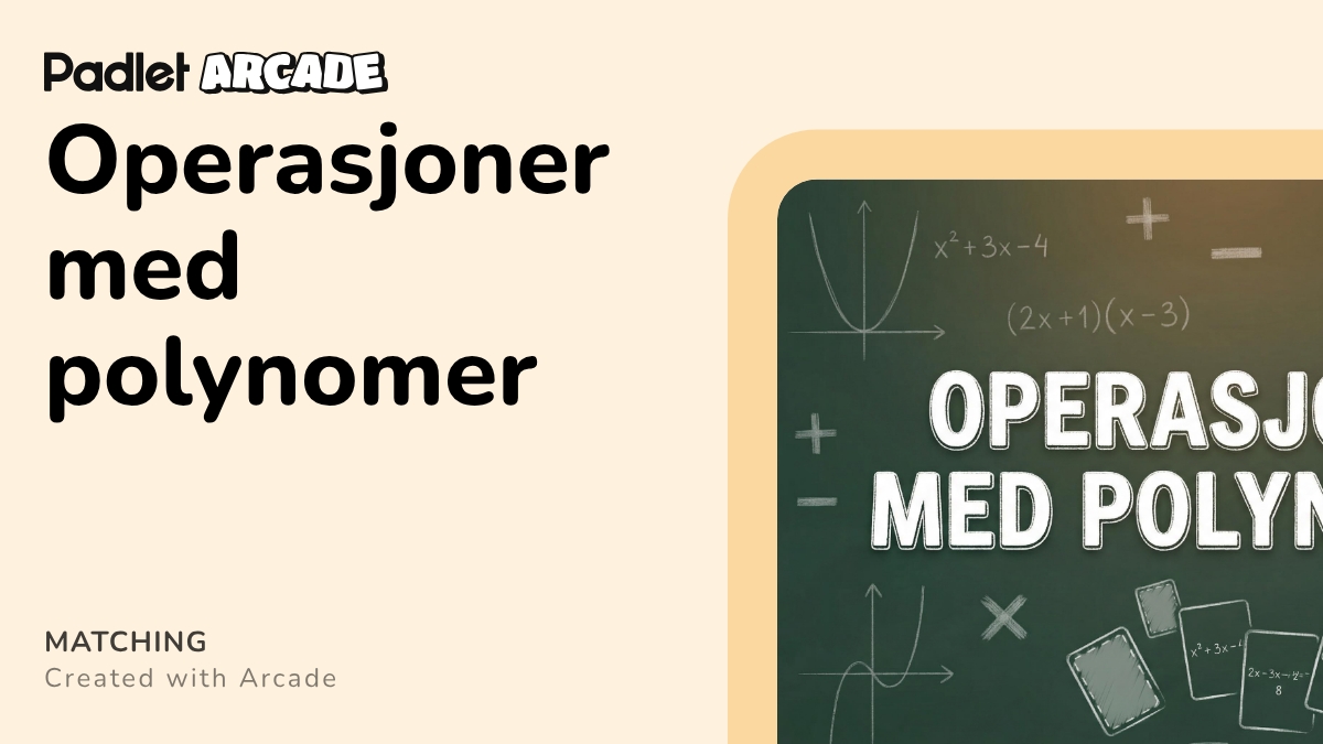 Operasjoner med polynomer | Arcade
