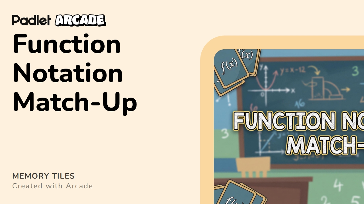 Function Notation Match-Up | Arcade