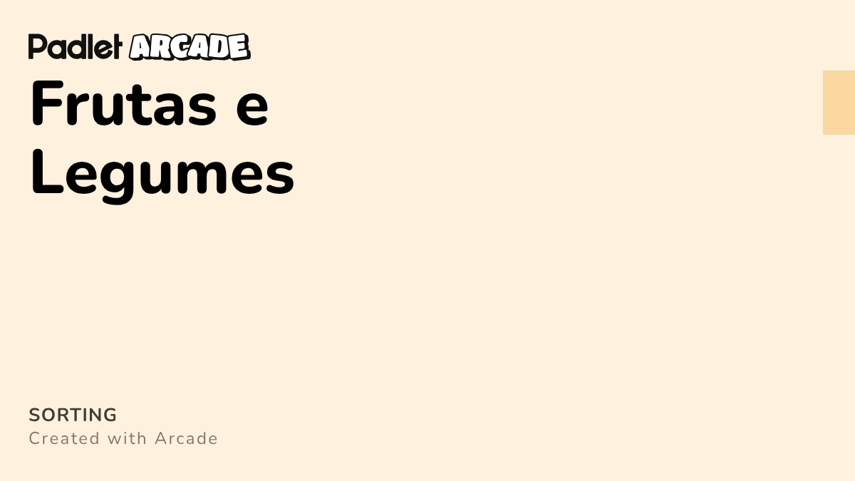 Fruits and Vegetables | Arcade