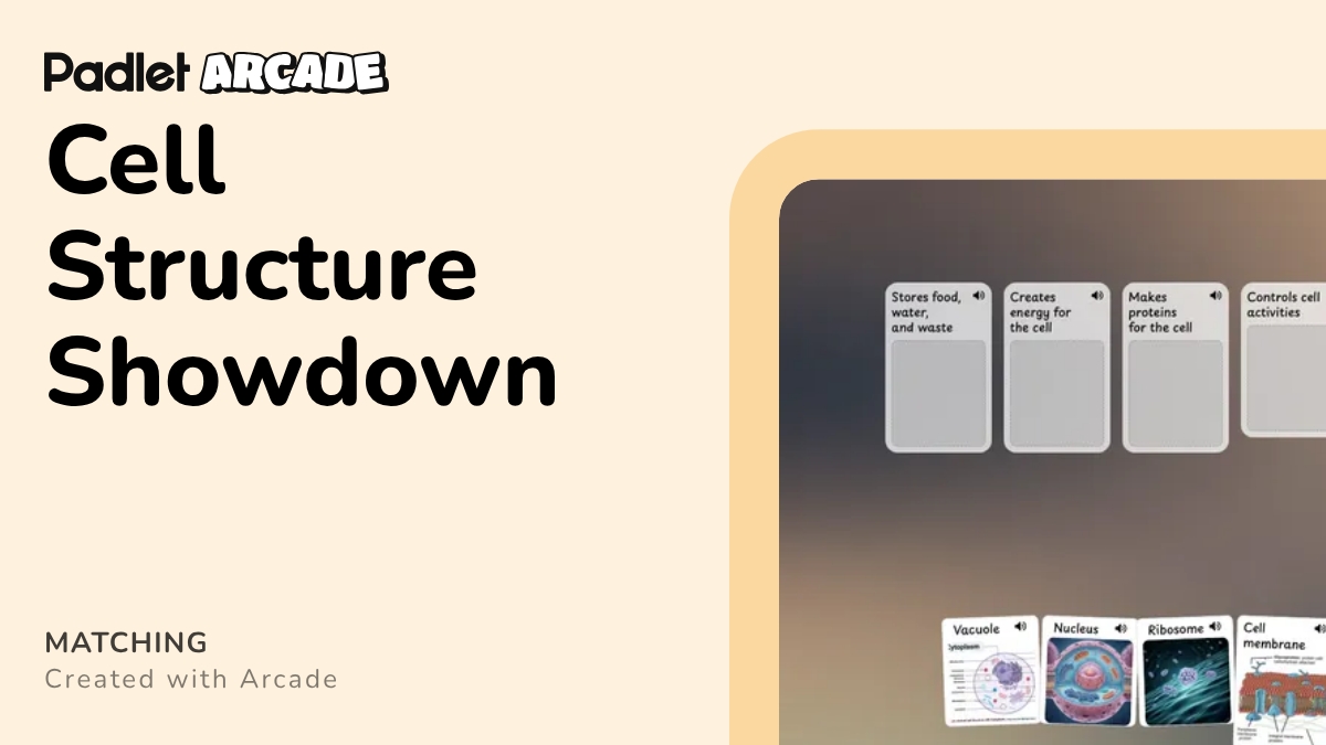 Cell Structure Showdown | Arcade