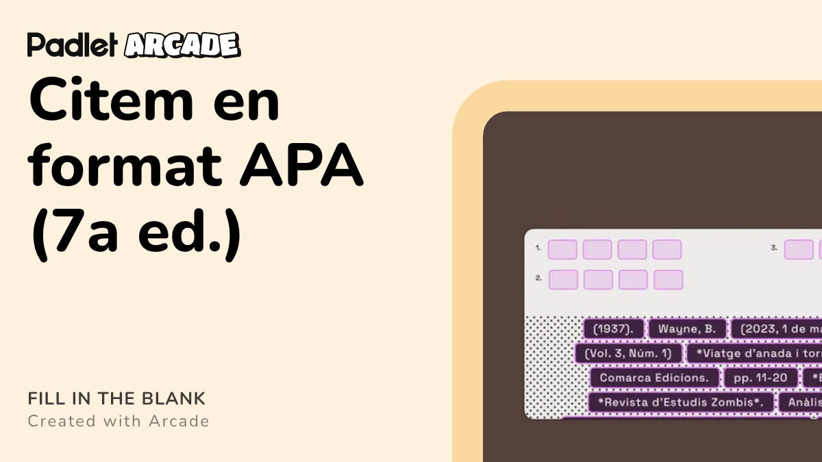 Citem en format APA (7a ed.) | Arcade