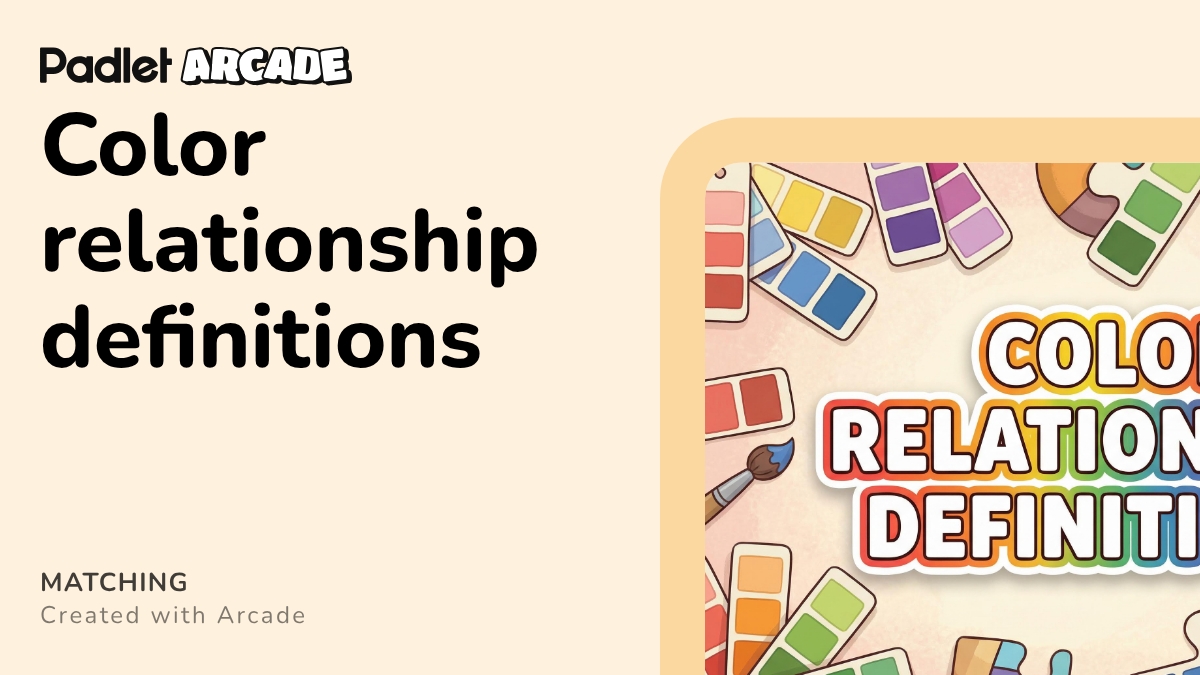 Color relationship definitions | Arcade