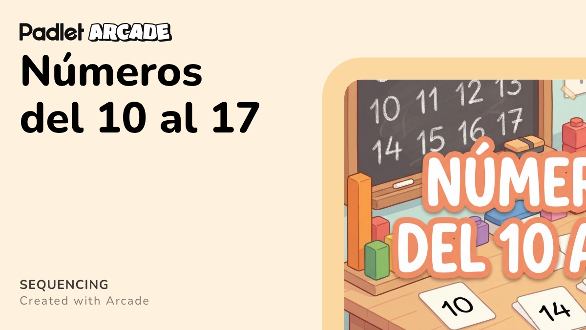 Números del 10 al 17 | Arcade
