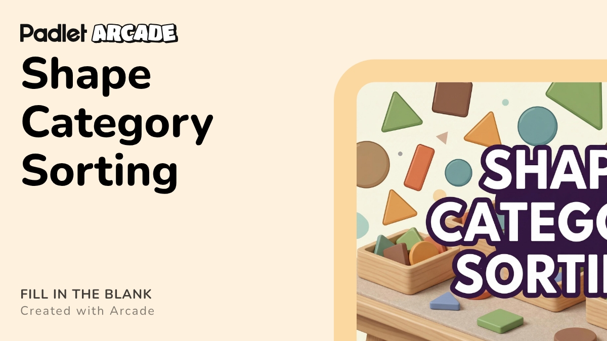 Shape Category Sorting | Arcade