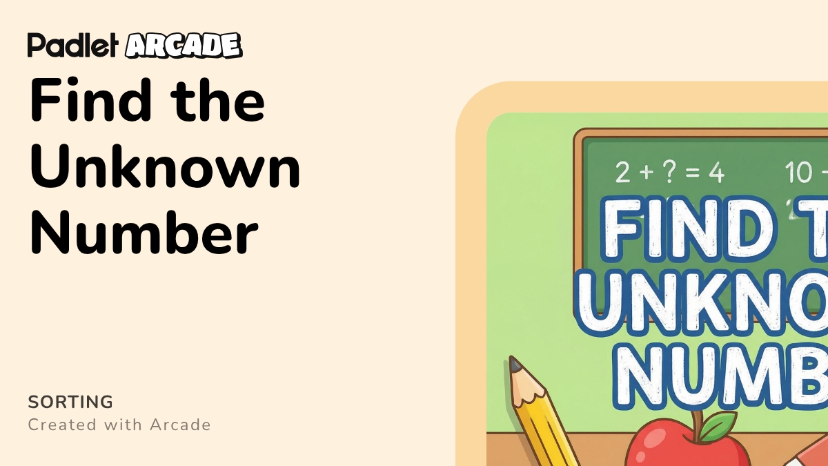Numbers Arcade Find the Unknown Number | Arcade